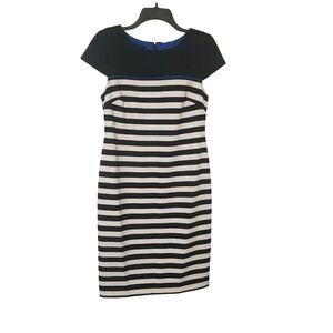 AB Studio Woman Midland dress black & white striped C1